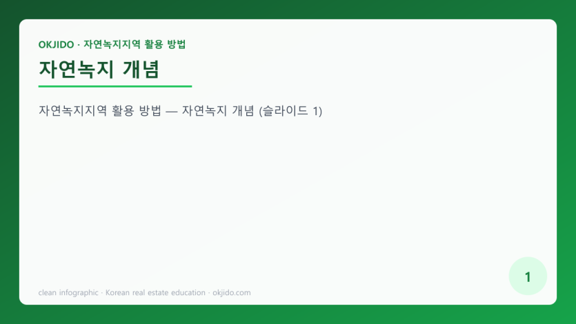 자연녹지 개념